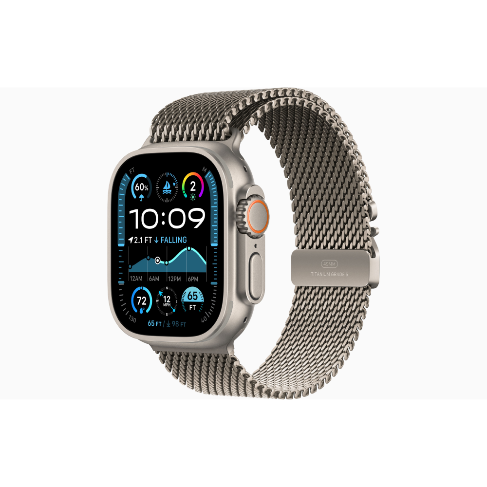 Apple Watch Ultra 2 49mm Cellular + GPS - NaturalTitanium Case with Natural Titanium Milanese Loop - S