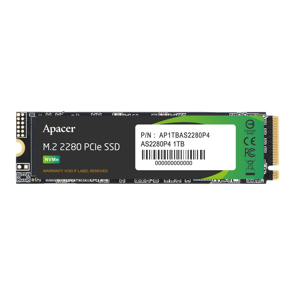 Apacer AS2280P4 512GB M.2 PCIe Gen3 x4 NVMe SSD