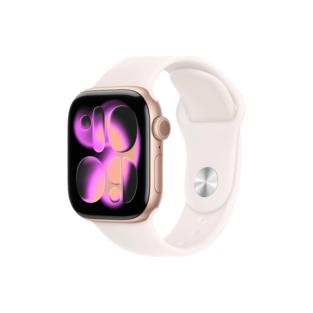 Apple Watch Series 11 GPS 42mm Rose Gold Aluminium Case with Light Blush Sport Band - S/M